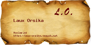 Laux Orsika névjegykártya